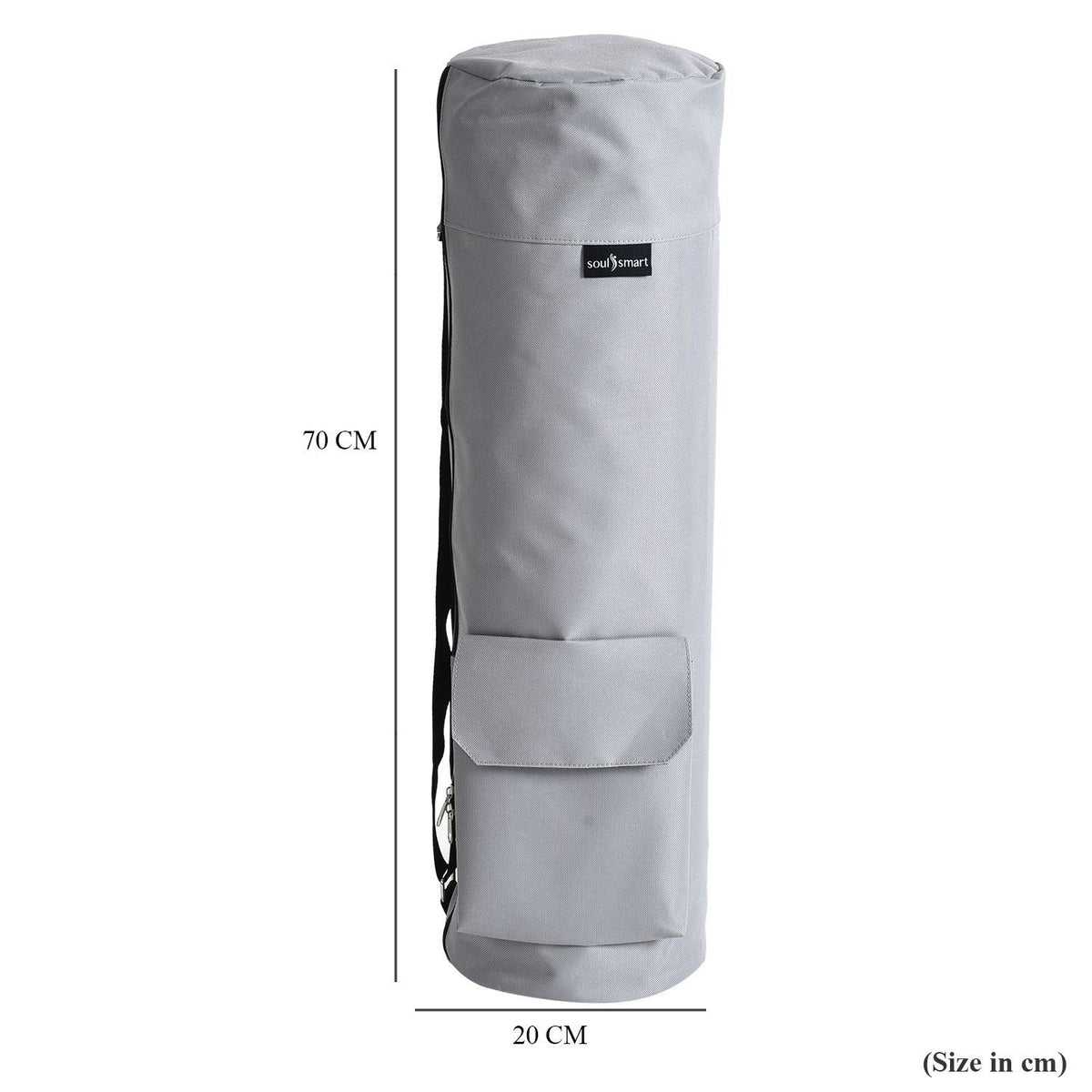 Soul Smart Solid Yoga Bag With Shoulder Strap (Size 70x20 cm) - Light Grey V32522042 8
