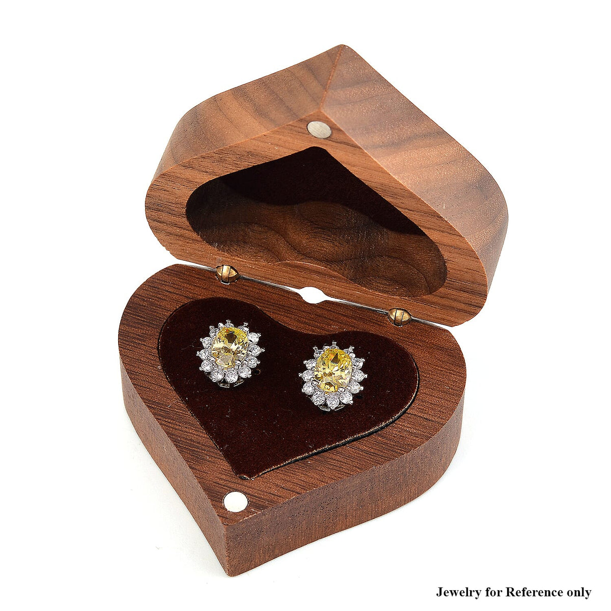3D Curve Heart Design Stud Earrings Box 8040912 2