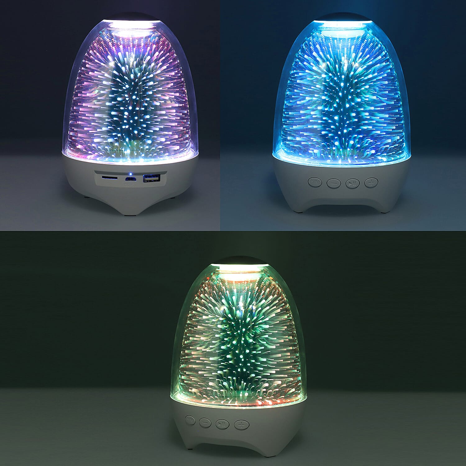 3D LED Light Speaker with USB Cord -White 6704587 2