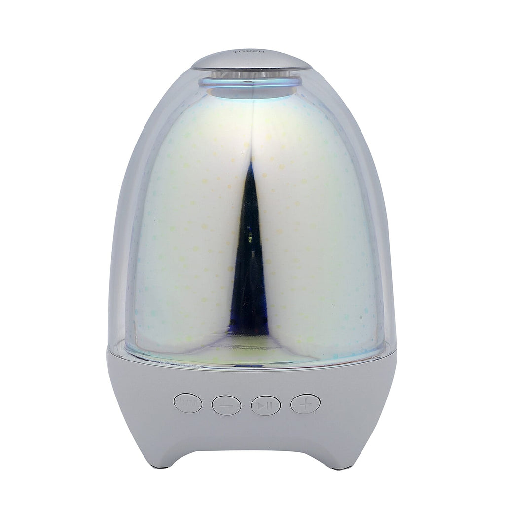 2000mah - 3D LED Light Speaker with USB Cord (Size 15x11Cm) - White
