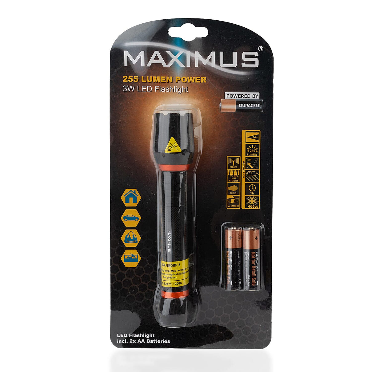3W LED Flashlight 255 Lumen Power (4 light modes) (Duracell Batteries inc.) 7843999 0