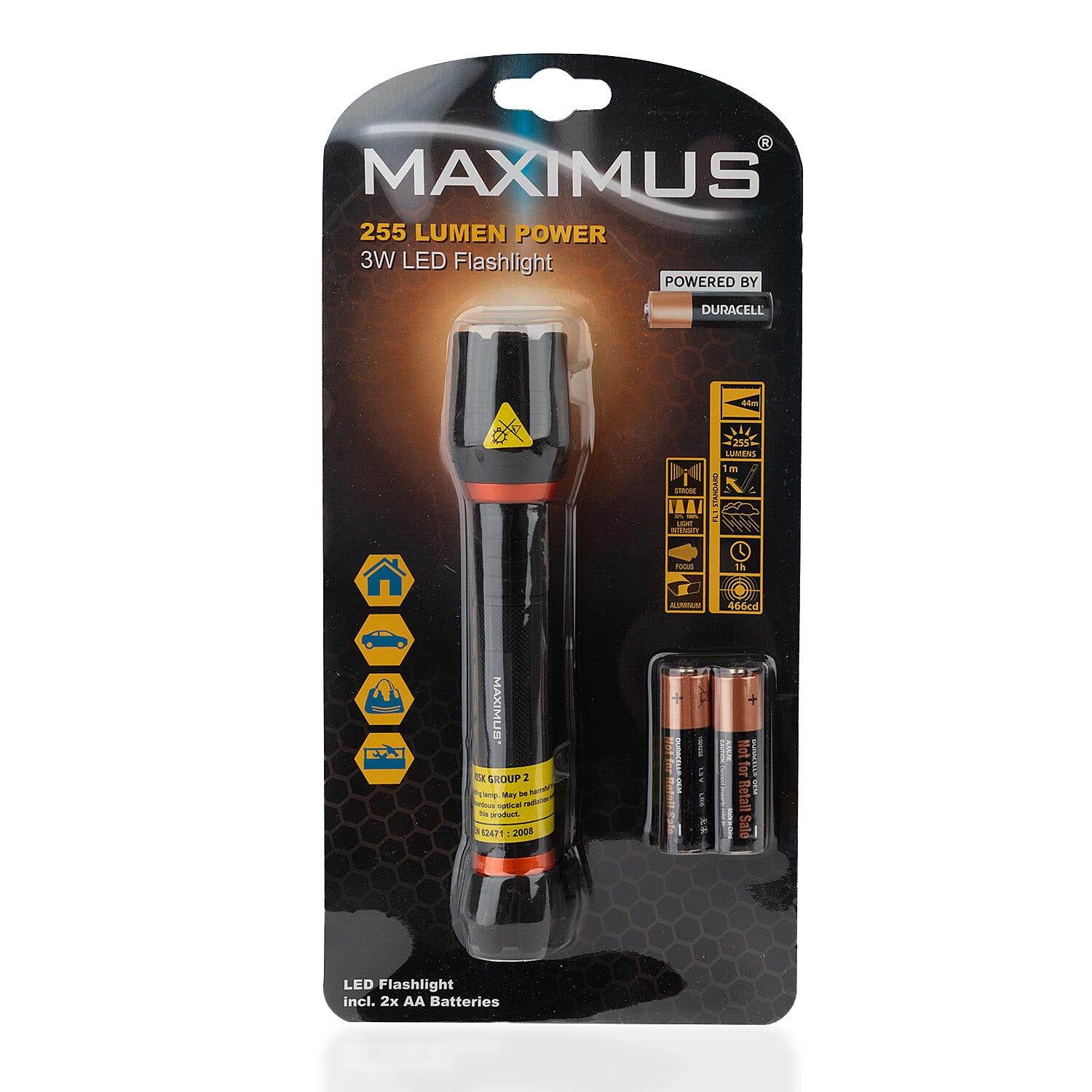 3W LED Flashlight 255 Lumen Power (4 light modes) (Duracell Batteries inc.) 7843999 0