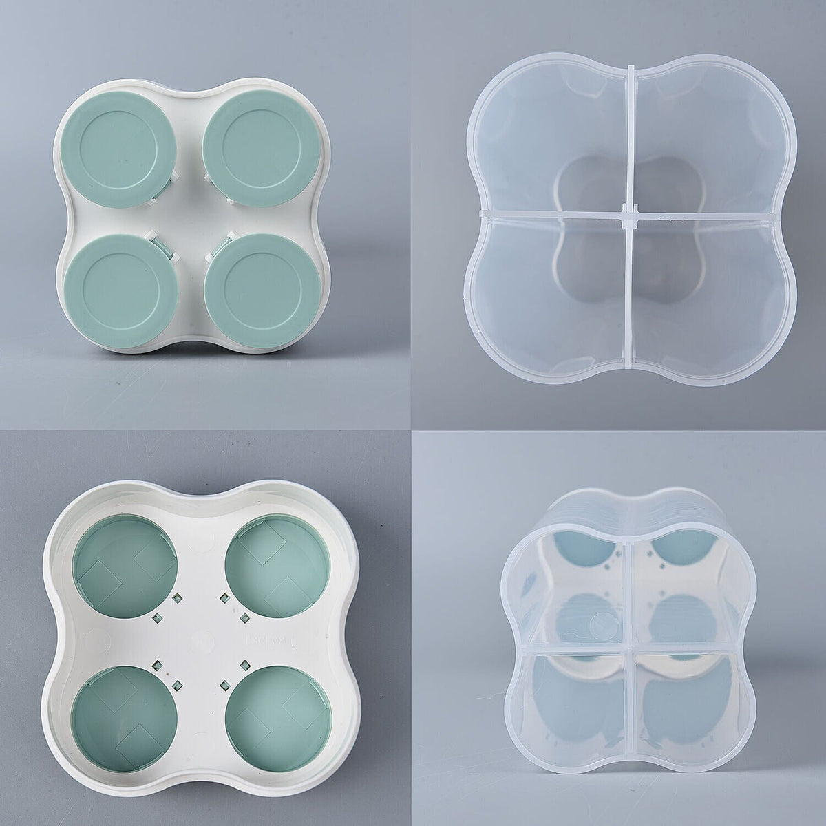 4 Compartment Storage Food Container (450ml) - Green 6639007 4