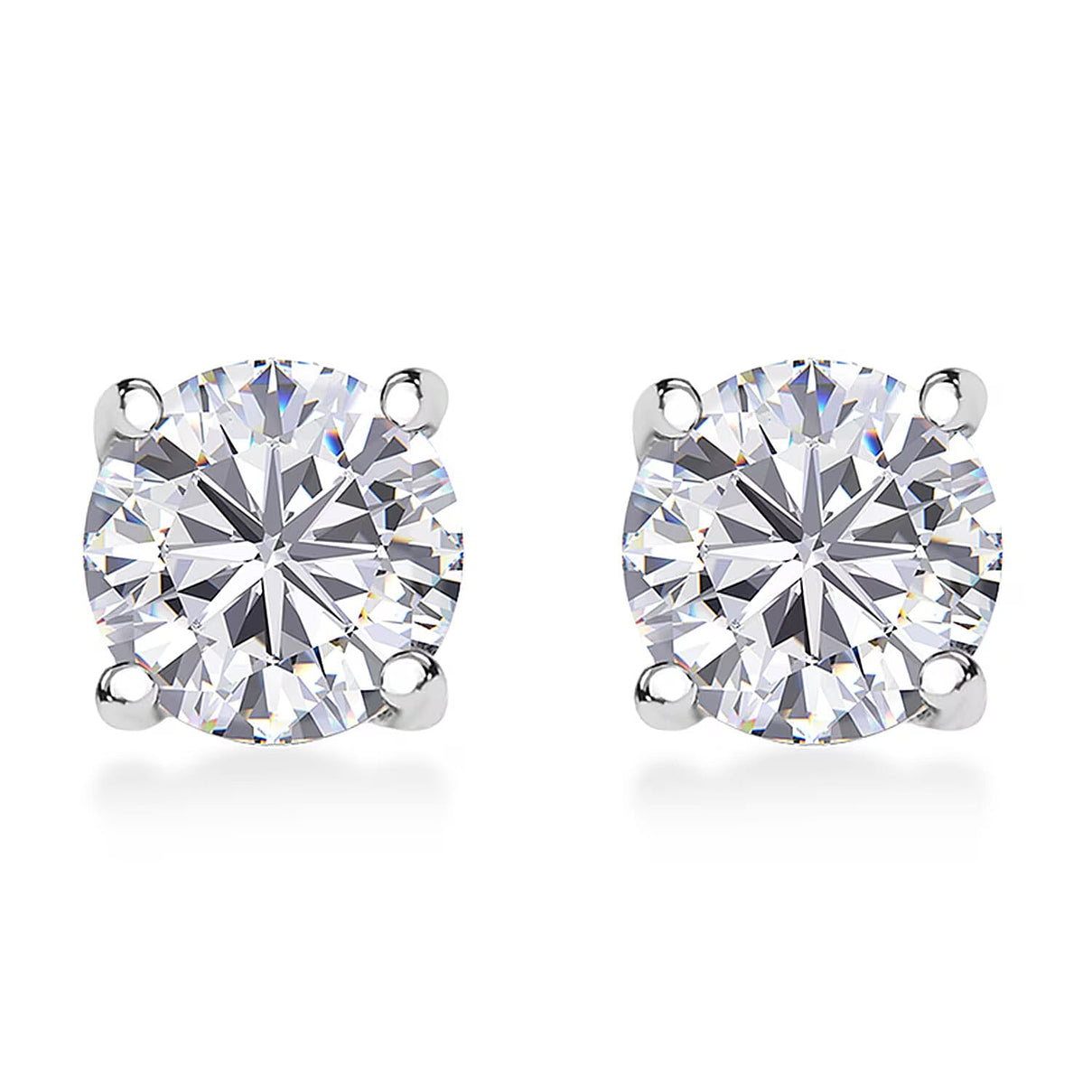 4 Ct. Lab Grown Diamond Stud, Solitaire Earrings in 14K White Gold, EGL Certified 8364764 6