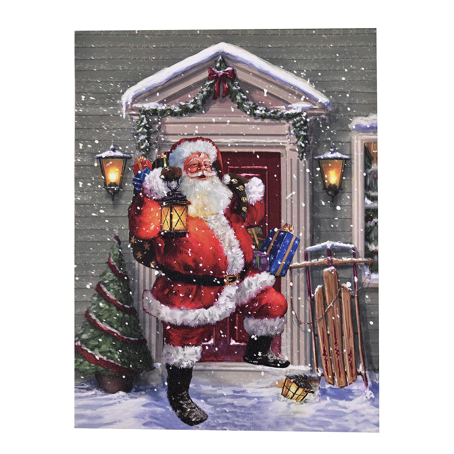 4-LED Santa Claus Painting 7424578 2