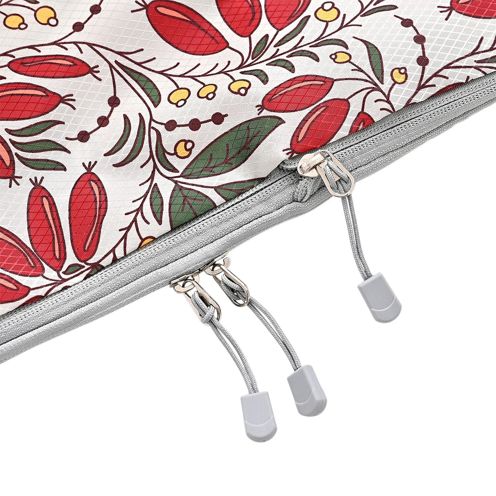 4-Piece Floral Print Clothing Storage Set - Red
