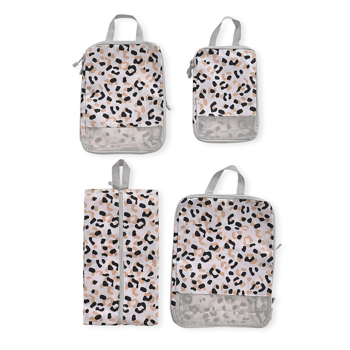 4-Piece Leopard Print Clothing Storage Set - White V32628449 1