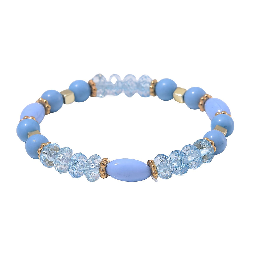 CYBER MONDAY MEGA DEAL - 4 Piece Set - STRADA Crystal Watch With 3 Crystal Bracelets - Blue