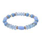 CYBER MONDAY MEGA DEAL - 4 Piece Set - STRADA Crystal Watch With 3 Crystal Bracelets - Blue