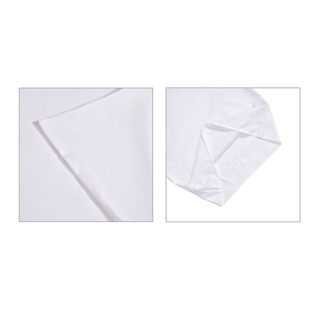 4 Piece Set - Homesmart Soft Duvet Cover, Fitted Sheet - 2 Pillow Cases (Double Size, 200x200 cm) - White