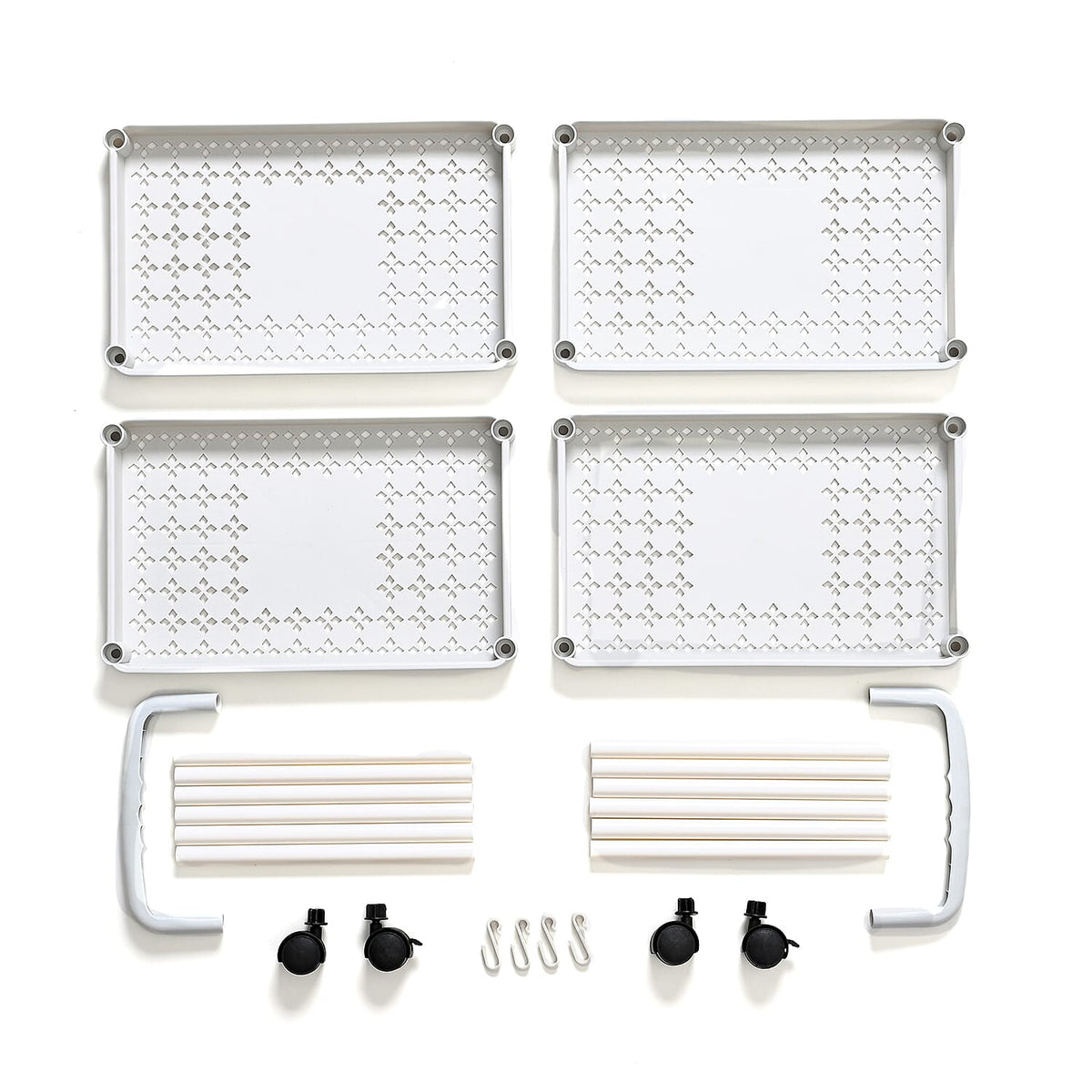 4-Tier Organizer with Wheels (99cm) - White 8050222 0