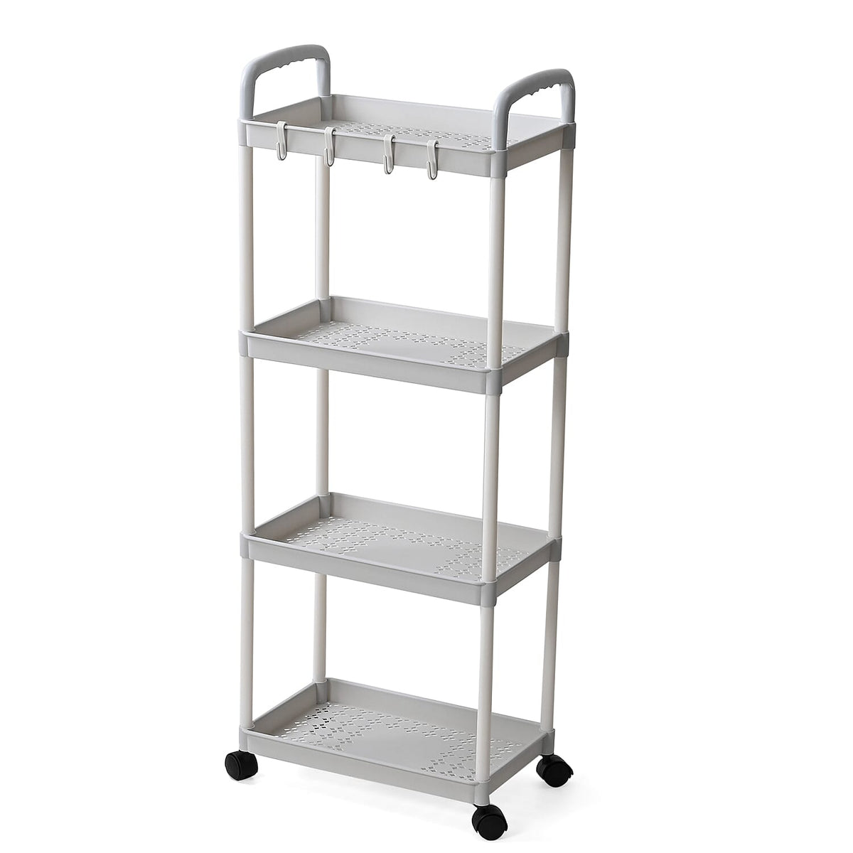 4-Tier Organizer with Wheels (99cm) - White 8050222 3