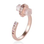 Sundays Child - Rose Quartz and Madagascar Pink Sapphire Ring in Rose Gold Overlay Sterling Silver 3.16 Ct.