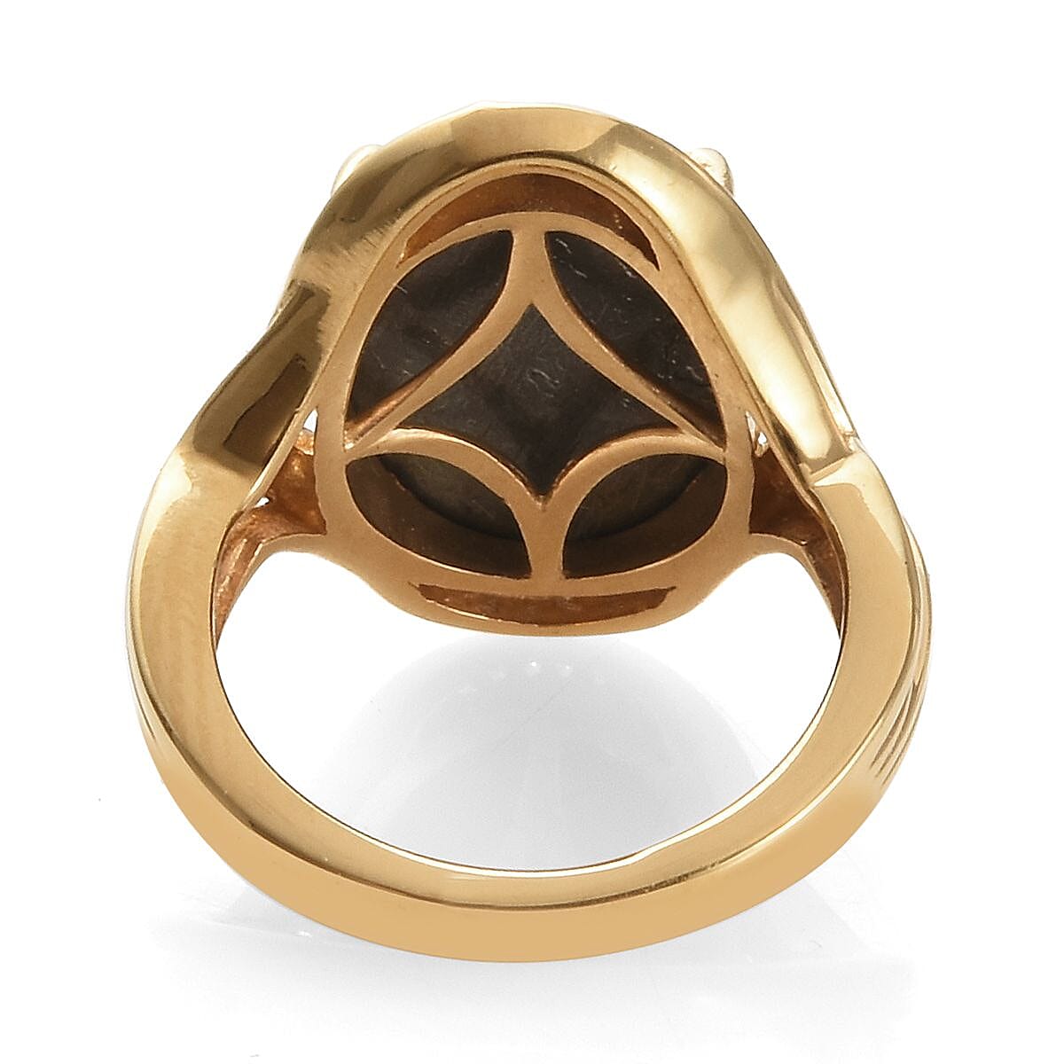 4.42 Ct Meteorite and Cambodian Zircon Ring in Gold Plated Sterling Silver 3566935 5