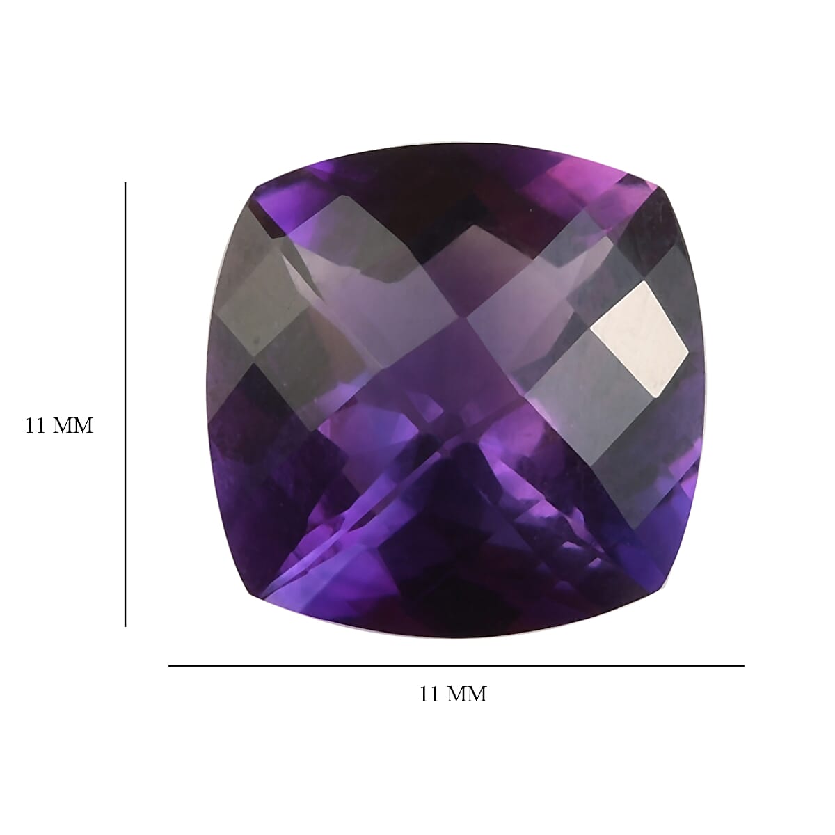 4.50 Ct. Loose Mashamba Amethyst AA Grade CUSHION 11x11 mm 6268072 4