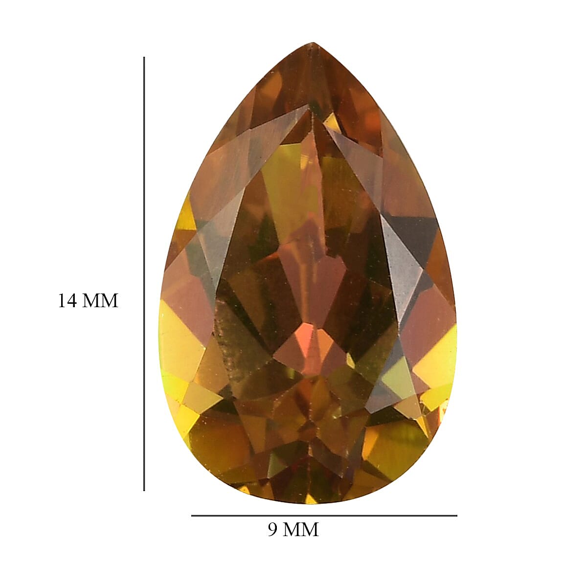 4.65 Ct. Loose Stellar Mystic Topaz A Grade PEAR 14x9 mm 6268180 4