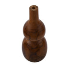 Bali Collection Set of 3 - Home Decorative Handcrafted Teak Wood Vase  (Size:26x7Cm,21x7Cm and 16X8Cm) - Brown_4026709