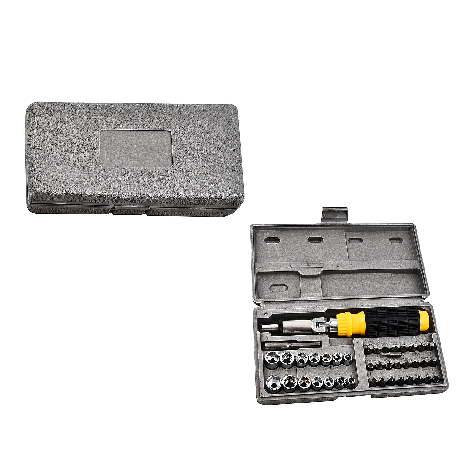41 Piece Socket and Bit Set in Grey Molded Case (Size 21x11x4 Cm) 7013765 0