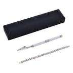 3 Piece Set - White Mystic Crystal Bracelet (Size 7.5) with Bracelet Buddy & Bracelet Box 70.00 Ct._4124147