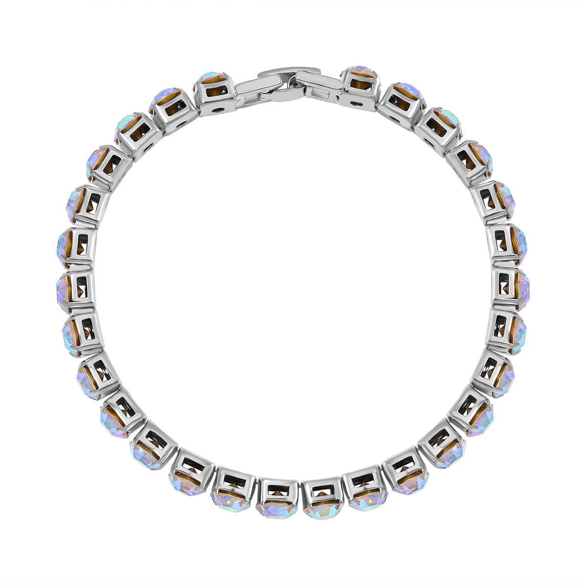 3 Piece Set of White Mystic Crystal Bracelet (7.5 Inch) with Bracelet Buddy and Bracelet Box 70.00 Ct. V32607606 7