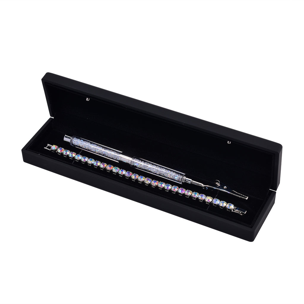 3 Piece Set - White Mystic Crystal Bracelet (Size 7.5) with Bracelet Buddy & Bracelet Box 70.00 Ct._4124147_7