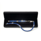 2 Piece Set - Blue Sapphire Crystal Bracelet (Size 7.5) with Bracelet Buddy 70.00 Ct.