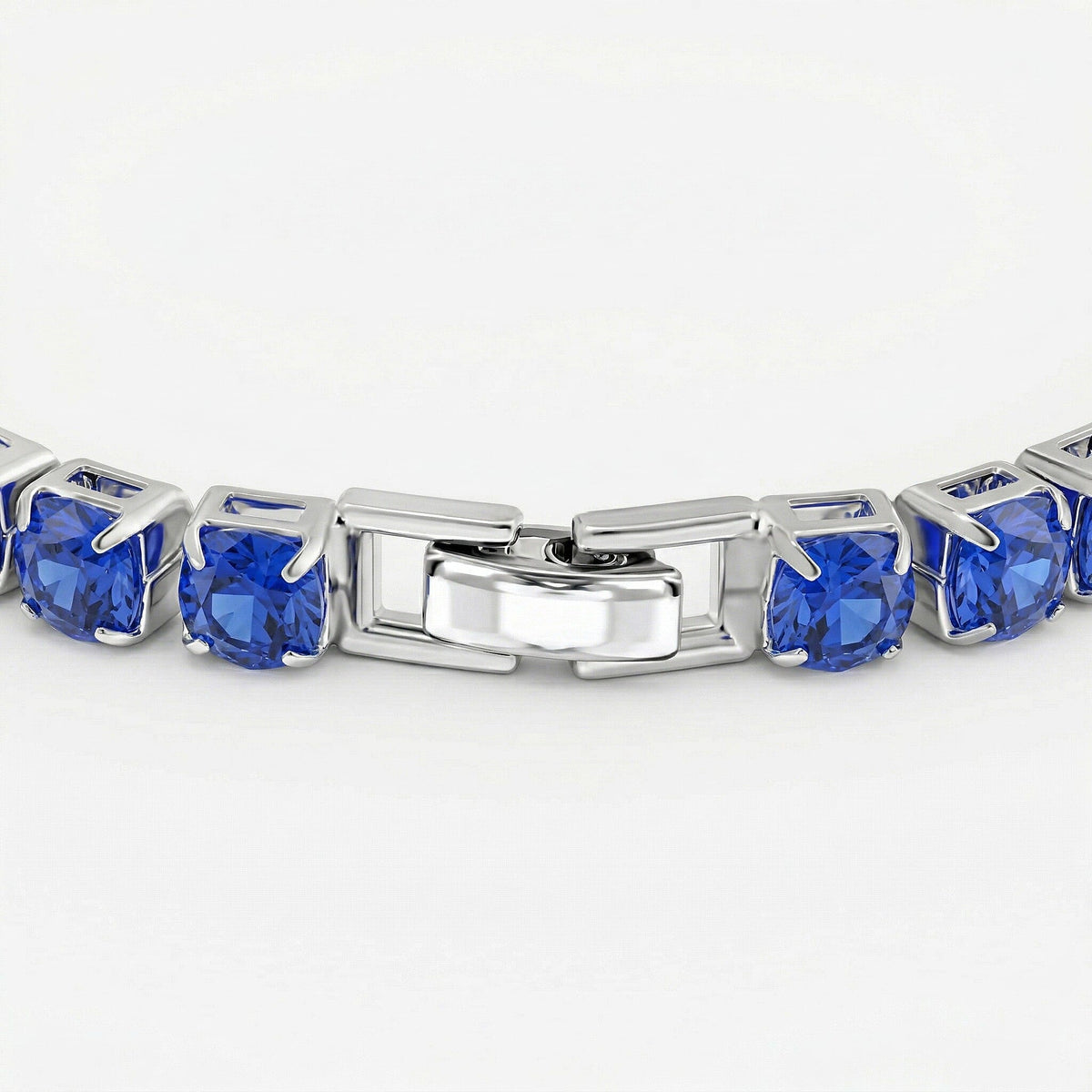 3 Piece Set of Blue Sapphire Crystal Bracelet (7.5 Inch) with Bracelet Buddy and Bracelet Box 70.00 Ct. V32699368 5