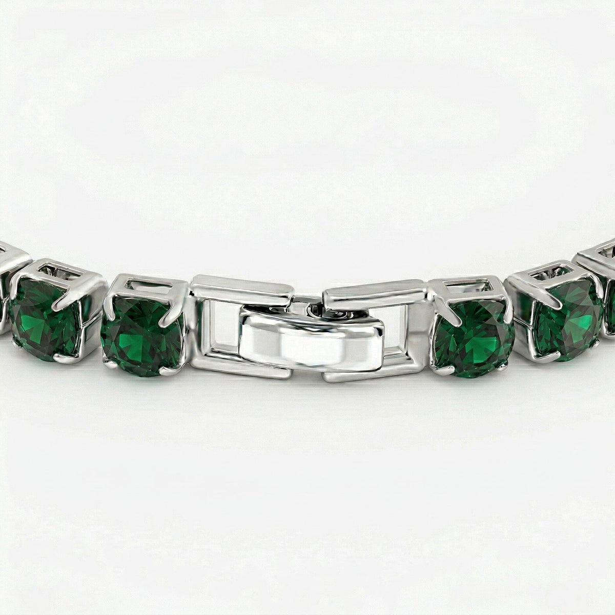 3 Piece Set of Green Crystal Bracelet (7.5 Inch) with Bracelet Buddy and Bracelet Box 70.00 Ct. V32731103 5