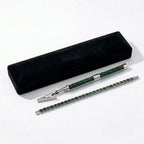 3 Piece Set - Green Crystal Bracelet (Size 7.5) with Bracelet Buddy & Bracelet Box in Silver Tone 70.00 Ct.