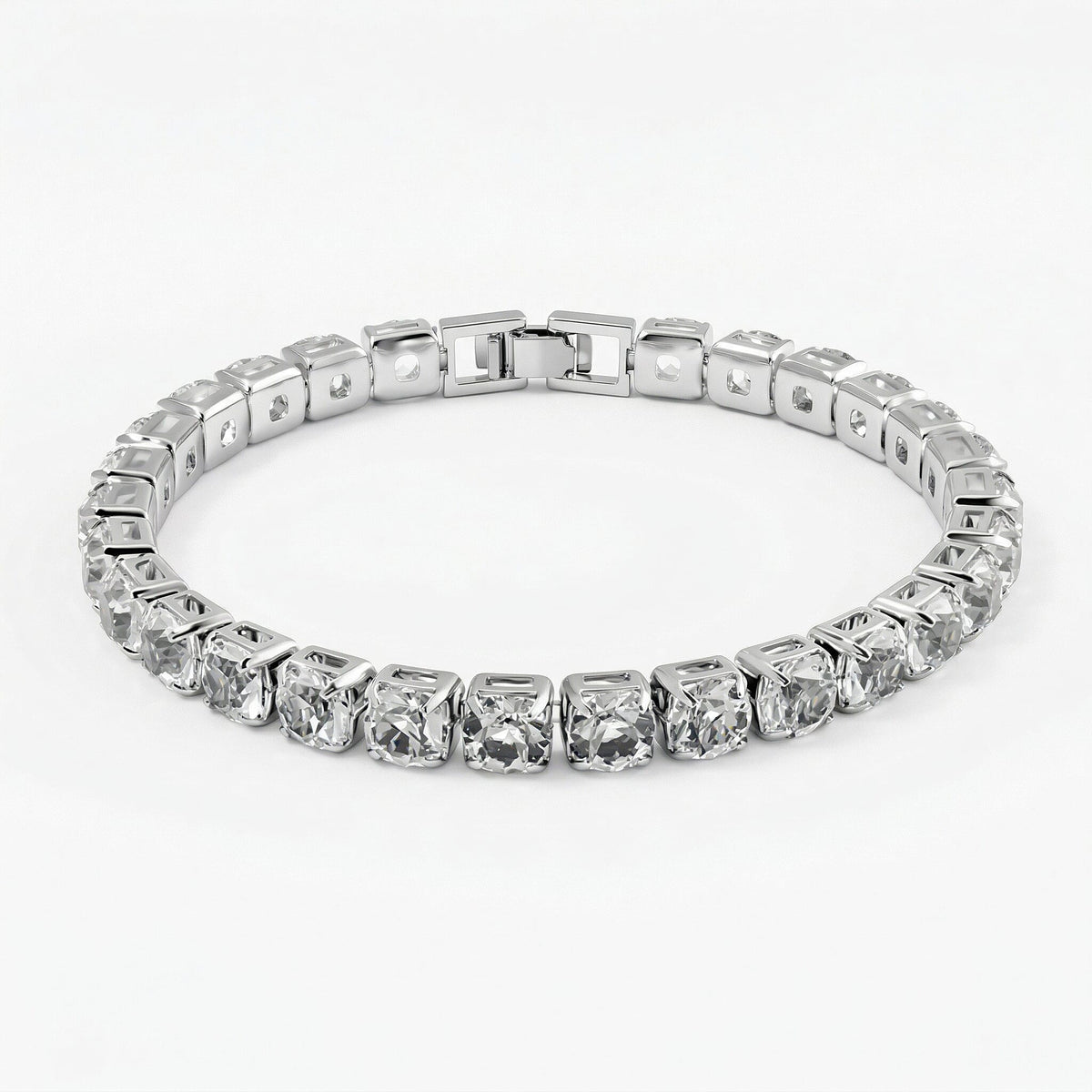 3 Piece Set of White Crystal Bracelet (7.5 Inch) with Bracelet Buddy and Bracelet Box 70 Ct V32619114 4