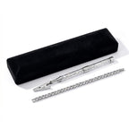 3 Piece Set - White Crystal Bracelet (Size 7.5) with Bracelet Buddy & Bracelet Box 70.00 Ct.