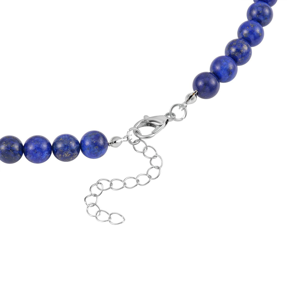 Set of 2 - Multi Gemstones 7 Chakras Elephant Motif Necklace (Size - 18+2 Ext) &amp; Stretchable Bracelet (Size - 7.5) in Silver Tone 297.50 Ct. V32534572 5