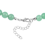Set of 2 - Multi Gemstones 7 Chakras Lotus Motif Necklace (Size - 18+2 Ext) & Stretchable Bracelet (Size - 7.5) in Silver Tone 297.50 Ct._4166527_4