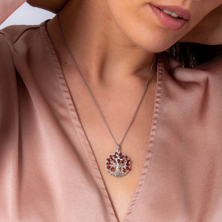 4.25 Ct. Citrine Tree of Life Pendant in Sterling Silver With Chain (Size 20) 4195406 2