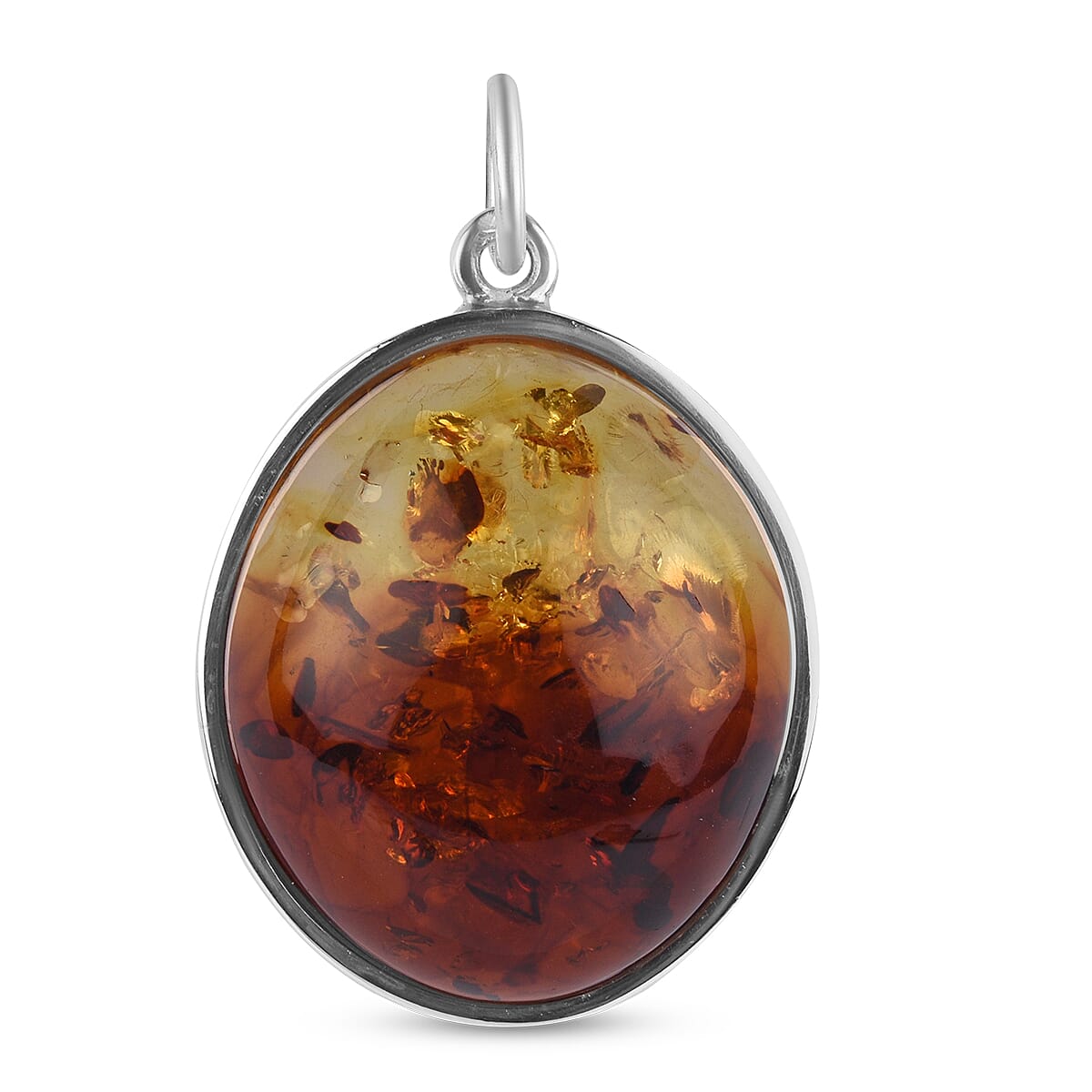 42 Ct Baltic Amber Pendant in Sterling Silver 7542181 0