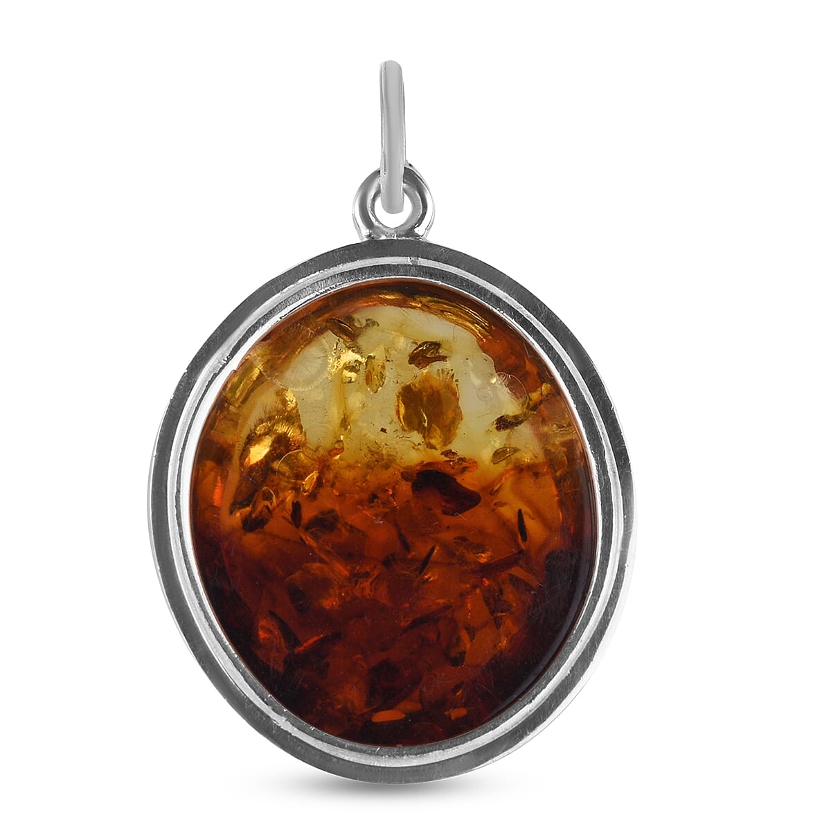 42 Ct Baltic Amber Pendant in Sterling Silver 7542181 2