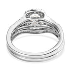 D'Joy Set of 2 - Moissanite Stackable Ring in Platinum Overlay Sterling Silver_4200930_4