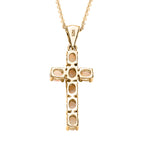 D'Joy - Ethiopian Welo Opal Cross Pendant with Chain (Size 20) in 18K Vermeil Yellow Gold Plated Sterling Silver_4203290_5