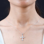 Royal Bali Collection - D'Joy Moissanite Angel Wings Pendant with Chain (Size 20) in Platinum Overlay Sterling Silver_4219079_1