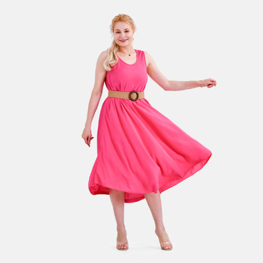 Tamsy Umbrella Dress with An Elastic Belt 4246893 0