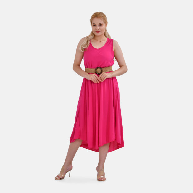 Tamsy Umbrella Dress with An Elastic Belt 4246893 4