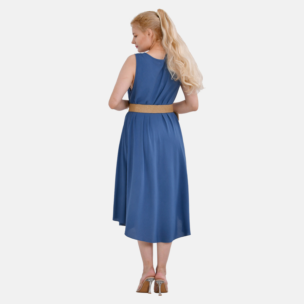 Tamsy Umbrella Dress with An Elastic Belt V32757483 2