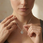 LUCY Q Amore Filigree Collection - Heart Pendant with Adjustable Chain (Size 28/24/20/16) in Rhodium Overlay Sterling Silver_4249661_3