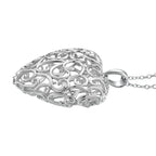 LUCY Q Amore Filigree Collection - Heart Pendant with Adjustable Chain (Size 28/24/20/16) in Rhodium Overlay Sterling Silver_4249661_6
