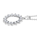 Natural Zircon Sterling Silver Circle Pendant with Stainless Steel Chain (Size 20), 2.25 Ct._4267819_3