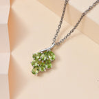Hebei Peridot Pendant withl Chain (Size 20) in Platinum Overlay Sterling Silver 1.26 Ct_4268081_2