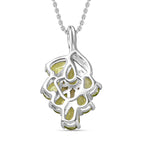 Hebei Peridot Pendant withl Chain (Size 20) in Platinum Overlay Sterling Silver 1.26 Ct_4268081_4