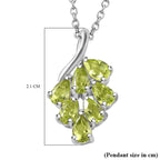 Hebei Peridot Pendant withl Chain (Size 20) in Platinum Overlay Sterling Silver 1.26 Ct_4268081_6