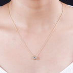 White Topaz Pendant with Chain (Size 20) in 18K YG Vermeil Sterling Silver  1.000  Ct._4277032_1