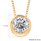 White Topaz Pendant with Chain (Size 20) in 18K YG Vermeil Sterling Silver  1.000  Ct._4277032_6
